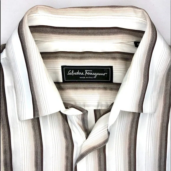 salvatore ferragamo dress shirts Ferragamo Monogram shirt S